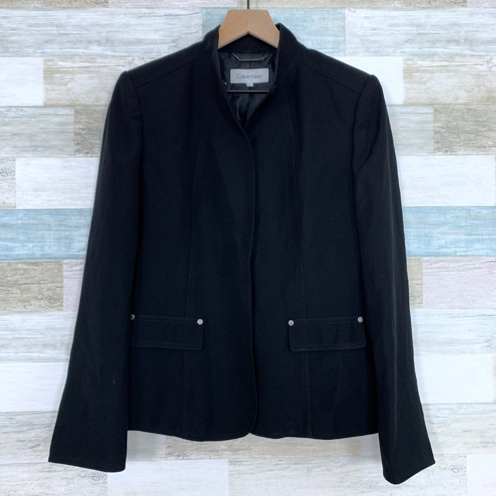 Calvin Klein Blazer Jacket Solid Black - image 1